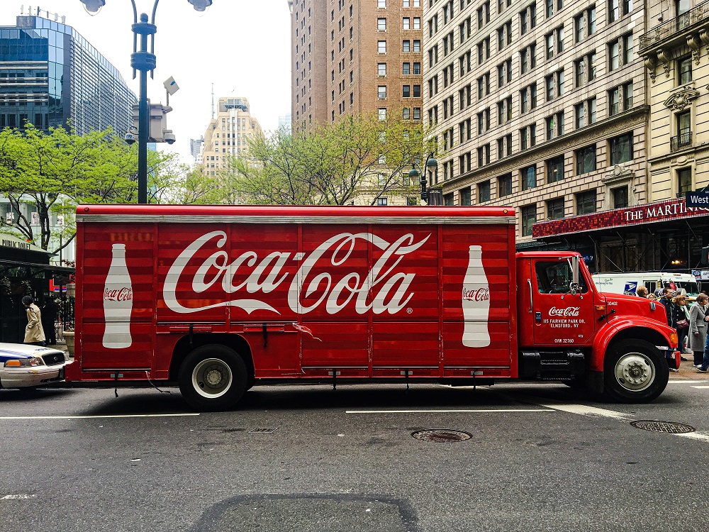 Full vinyl wrap on Coca Cola truck