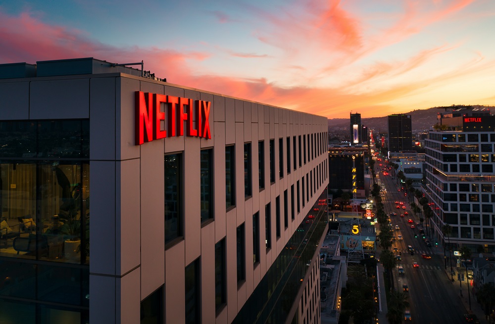 Outdoor sign of Netflix fabricated by Orion Signs and Graphics